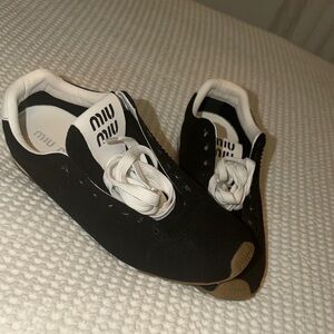 Miu Miu Black and White Men's Shoes